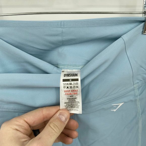 GymShark NWT Women's Iceberg Blue CROSSOVER Shorts, Size Medium or XLarge - Picture 7 of 7